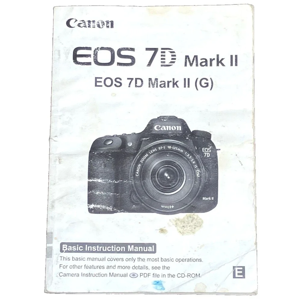 Canon EOS 7D Mark II Camera Basic Instruction Manual Booklet Genuine Pocket 6 in